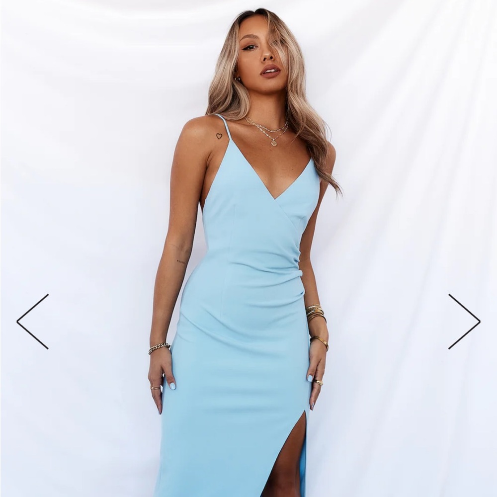 Hello Molly quiet dancer midi dress - light blue